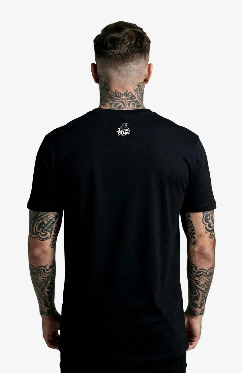 Life is like Chess | T-Shirt | schwarz | Skater T-Shirt Shirt LifelikeChess-EnrolDesign-streetwear-skater-T-Shirt-white-Back-EnrolShop-Men01