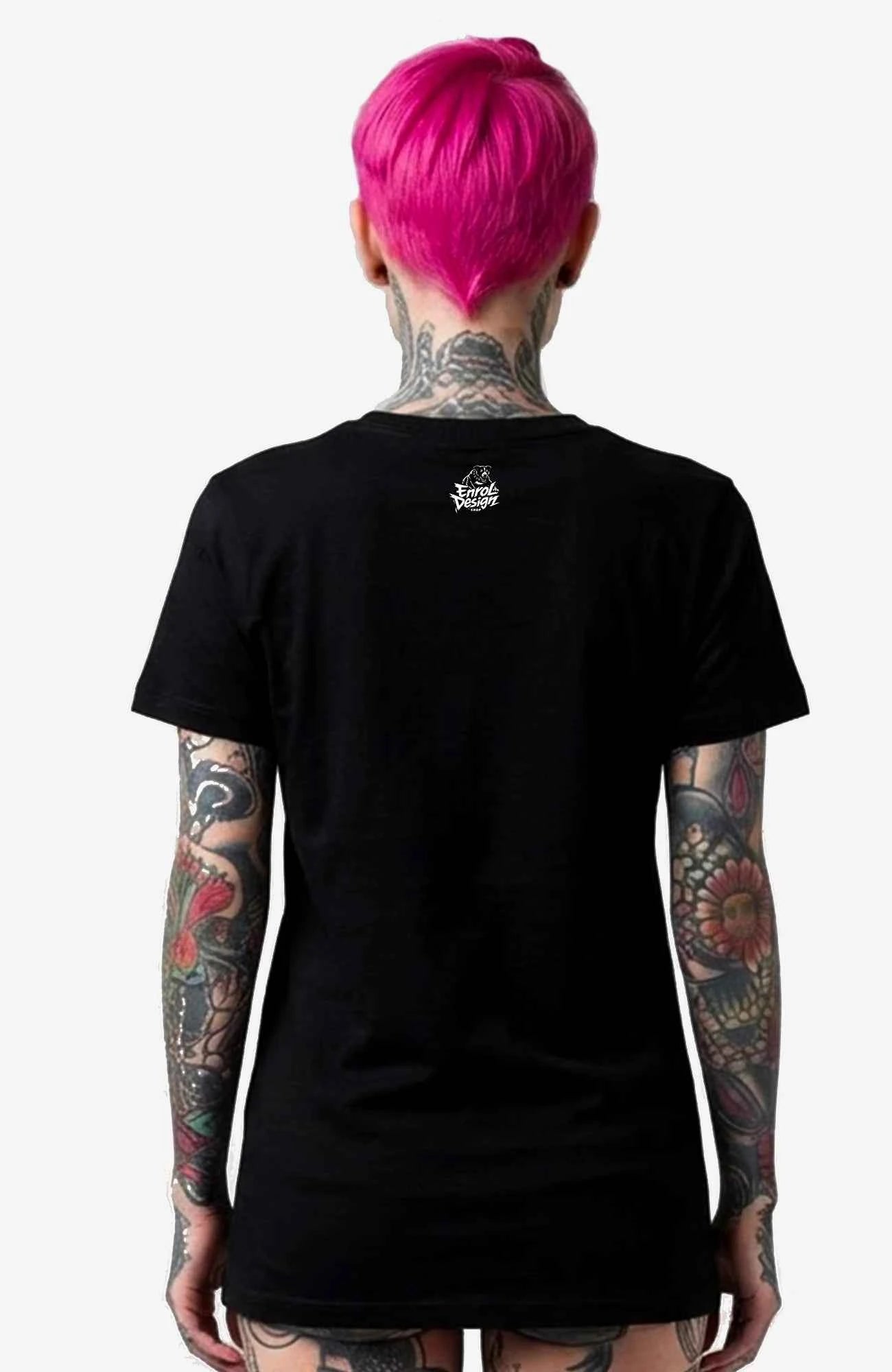 Life is like Chess | T-Shirt | schwarz | Skater T-Shirt Shirt LifelikeChess-EnrolDesign-streetwear-skater-T-Shirt-white-bACK-EnrolShop-Women01