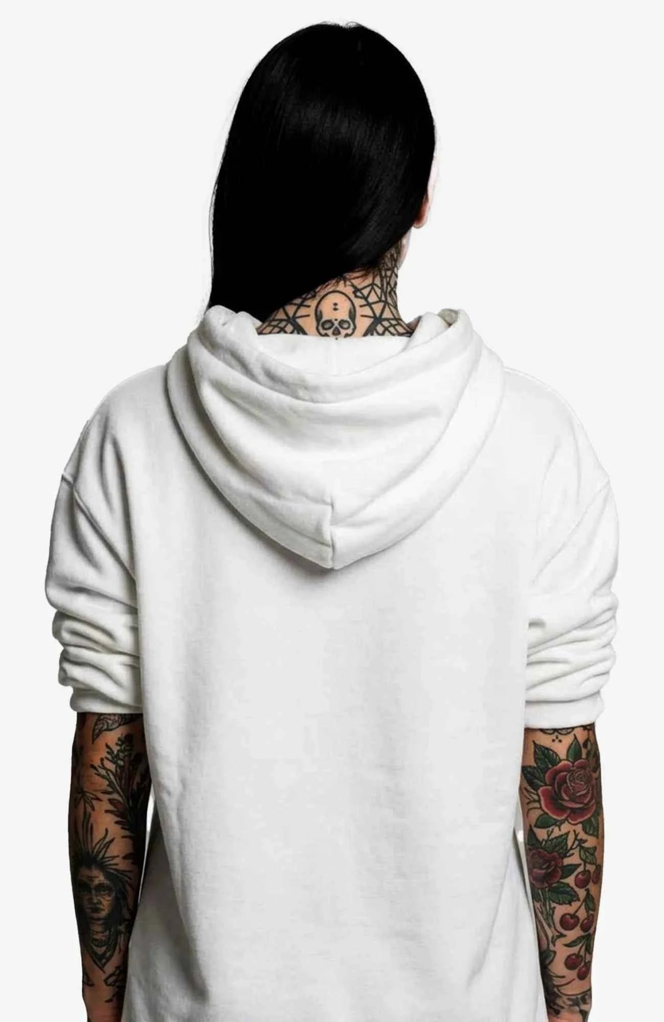 Muldestausee Script Hoodie – White Edition Hoodie Muldestausee-Art-DamenSkaterHoodie-streetwear-white-Back-EnrolDesign-EnrolShop_b0ff7484-46b1-4957-a43e-9a1005ac51bc