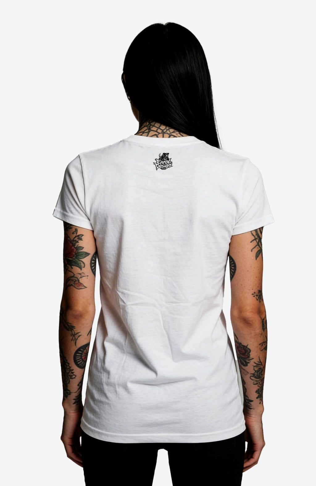 Muldestausee Script | T-Shirt | Edition Shirt Muldestausee-Art-DamenSkaterShirt-streetwear-tshirt-weiss-BackEnrolDesign-EnrolShop-01