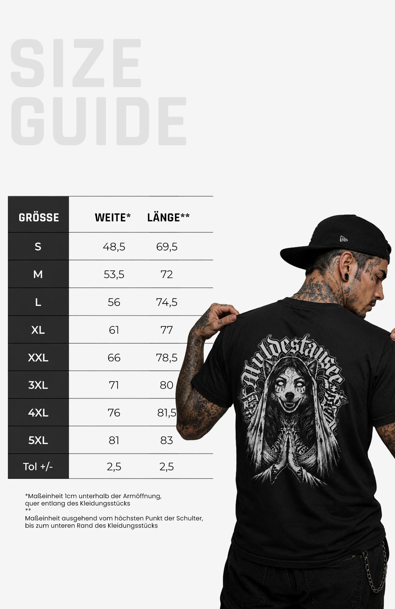 Muldestausee Art Backprint | T-Shirt | Schwarz Shirt Muldestausee-Art-SkaterShirt-streetwear-Mann-Black-Backside-EnrolDesign-EnrolShop.-SizeGuide
