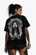 Muldestausee Art Backprint | T-Shirt | Schwarz Shirt Muldestausee-Art-SkaterShirt-streetwear-Women-Black-Backside-EnrolDesign-EnrolShop.-01
