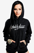 Muldestausee Hoodie Schwarz – Minimalistischer Streetwear Hoodie Hoodie Muldestausee-SkaterHoodie-streetwear-Hoodie-black-Front-EnrolDesign-EnrolShop-Model01