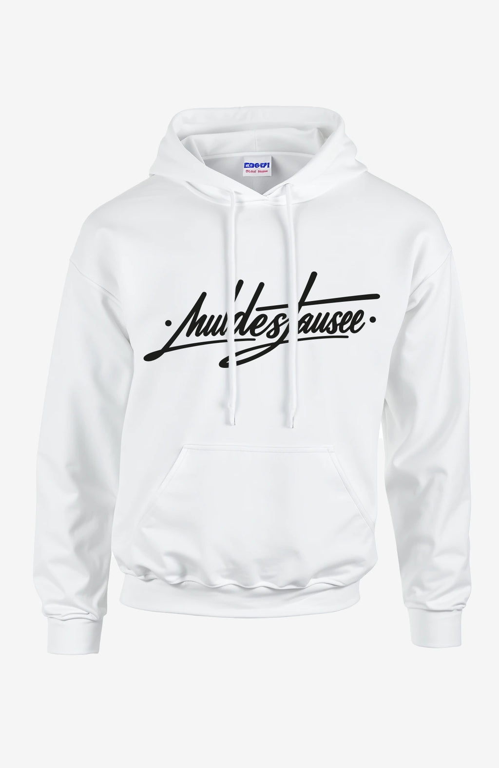 Muldestausee Hoodie Weiss – Minimalistischer Streetwear Hoodie Hoodie Muldestausee-SkaterHoodie-streetwear-Hoodie-white-Front-EnrolDesign-EnrolShop-Front