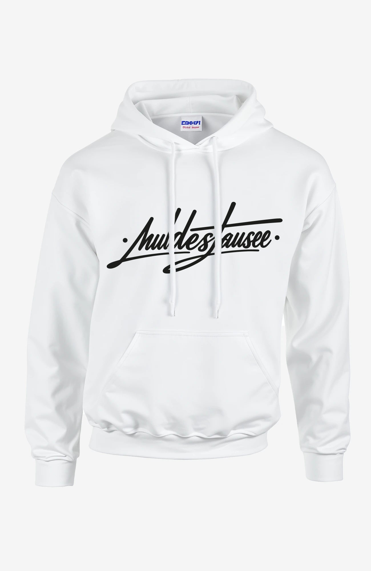 Muldestausee Hoodie Weiss – Minimalistischer Streetwear Hoodie Hoodie Muldestausee-SkaterHoodie-streetwear-Hoodie-white-Front-EnrolDesign-EnrolShop-Front