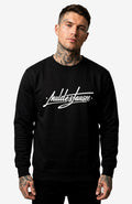 Muldestausee | Sweatshirt | Schwarz Sweatshirt Muldestausee-SkaterSweatshirt-streetwear-Hoodie-black-Front-EnrolDesign-EnrolShop-Model03