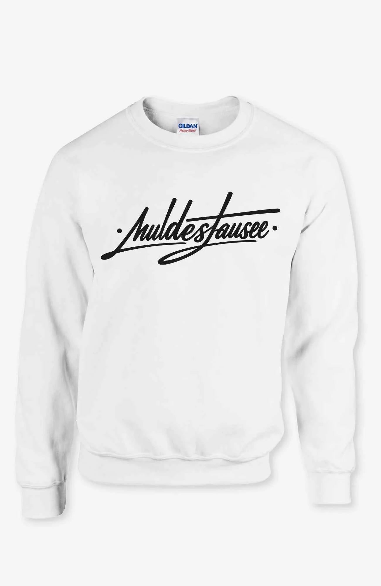 Muldestausee Sweatshirt Weiss Sweatshirt Muldestausee-SkaterSweatshirt-streetwear-Hoodie-white-Front-EnrolDesign-EnrolShop