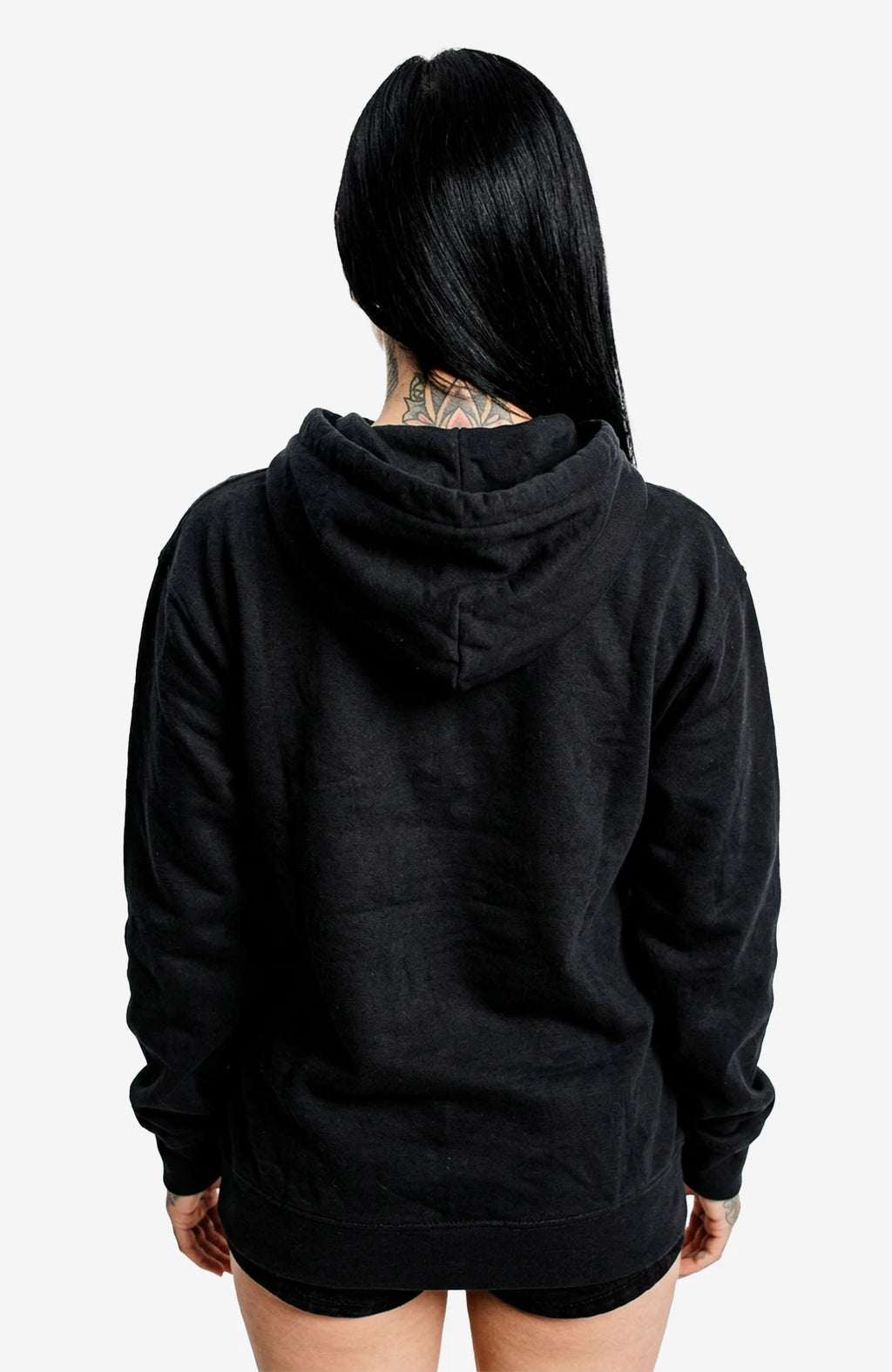 Muldestausee Hoodie Schwarz – Minimalistischer Streetwear Hoodie Hoodie Muldestausee_-_Skater_Hoodie_-streetwear-Hoodie-black-Back_-_EnrolDesign_-_EnrolShop_-_Model_01
