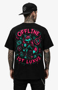 OFFLINE IST LUXUS | T-Shirt | Schwarz Shirt OfflineistLuxus-SkaterShirt-streetwear-tshirt-Black-Backprint-Frontprint-EnrolDesign-EnrolShop-Mann06