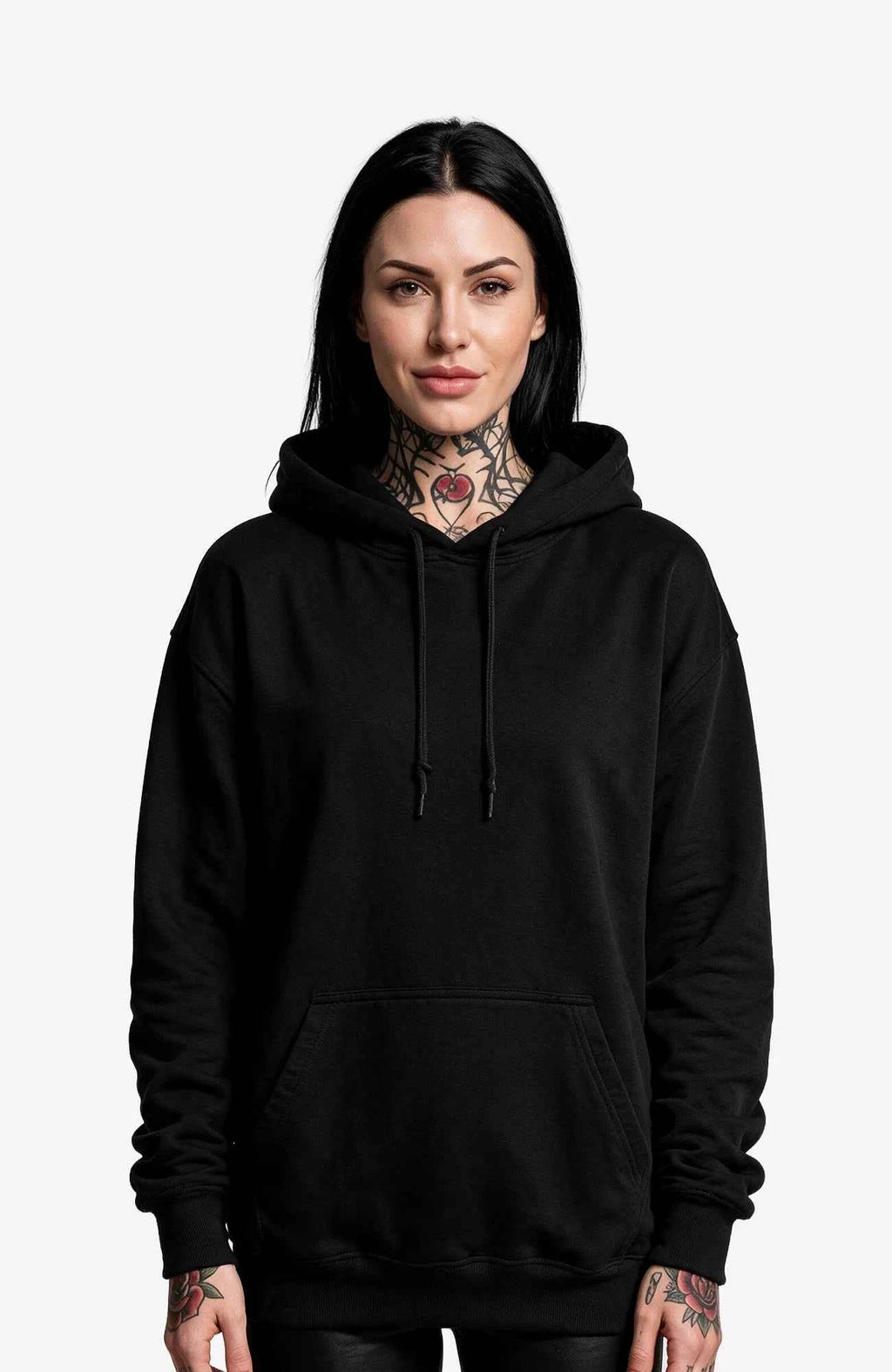 Beautiful Poison | Hoodie Damen | Schwarz Hoodie Poisen-SkaterHoodie-streetwear-Hoodie-black-Frontside-EnrolShop-EnrolDesignWomen01.
