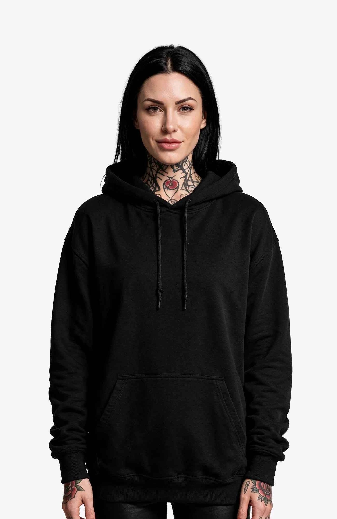 Beautiful Poison | Hoodie Damen | Schwarz Hoodie Poisen-SkaterHoodie-streetwear-Hoodie-black-Frontside-EnrolShop-EnrolDesignWomen01.
