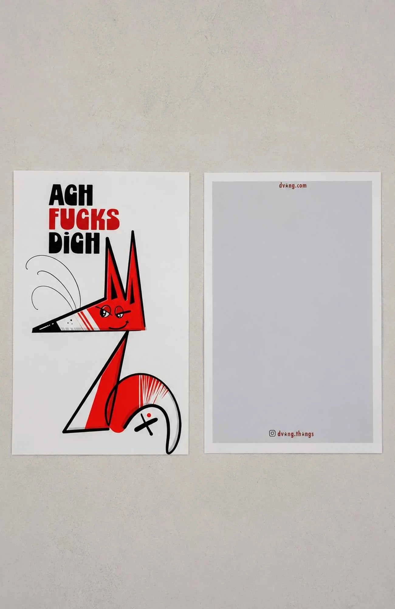 Ach Fuchs dich | Freche Postkarte mit Fuchs Postkarte Postkarte-AchFucksDich-EnrolShop-EnrolDesign-Sticker-Fuchs-Postkarte03