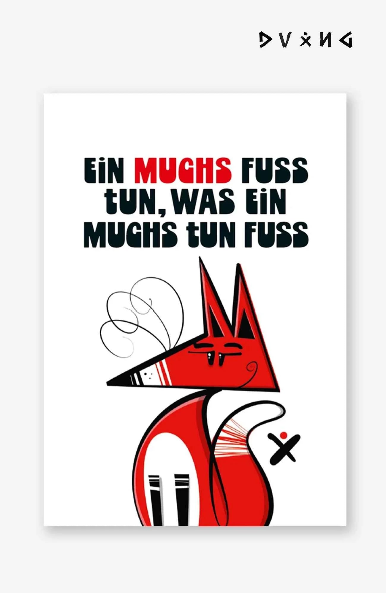 Ein Fuchs muss tun, was ein Fuchs tun muss | Freche Postkarte Postkarte Postkarte-EinMuchsfusstun-EnrolShop-EnrolDesign-Fuchs-Postkarte