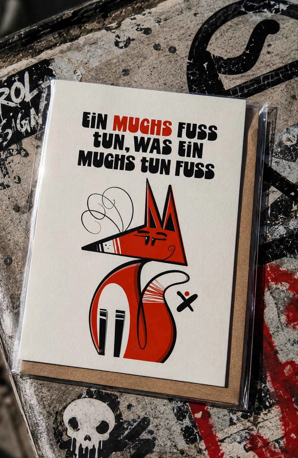Ein Fuchs muss tun, was ein Fuchs tun muss | Freche Postkarte Postkarte Postkarte-EinMuchsfusstun-EnrolShop-EnrolDesign-Fuchs-Postkarte02