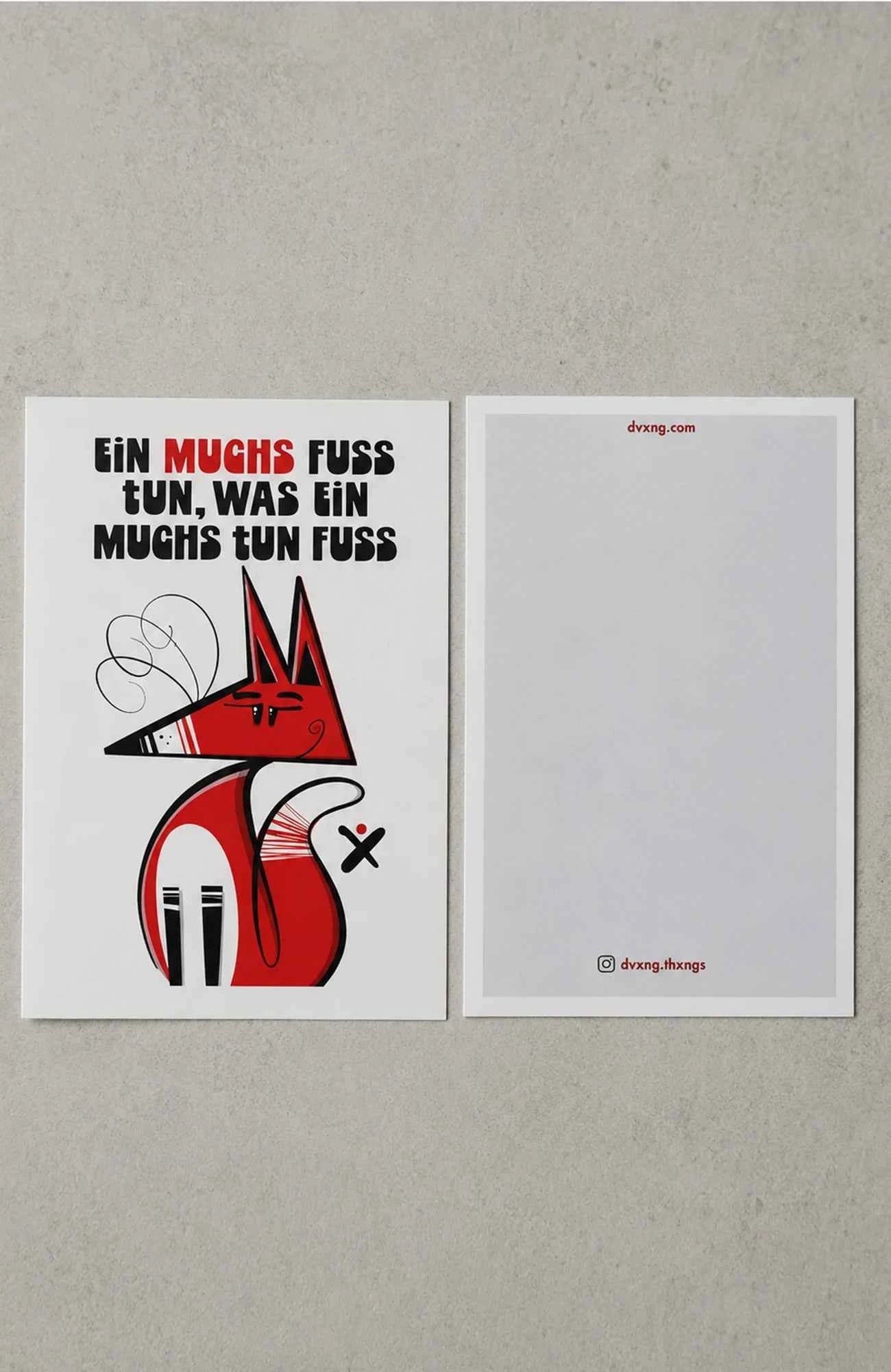 Ein Fuchs muss tun, was ein Fuchs tun muss | Freche Postkarte Postkarte Postkarte-EinMuchsfusstun-EnrolShop-EnrolDesign-Fuchs-Postkarte03
