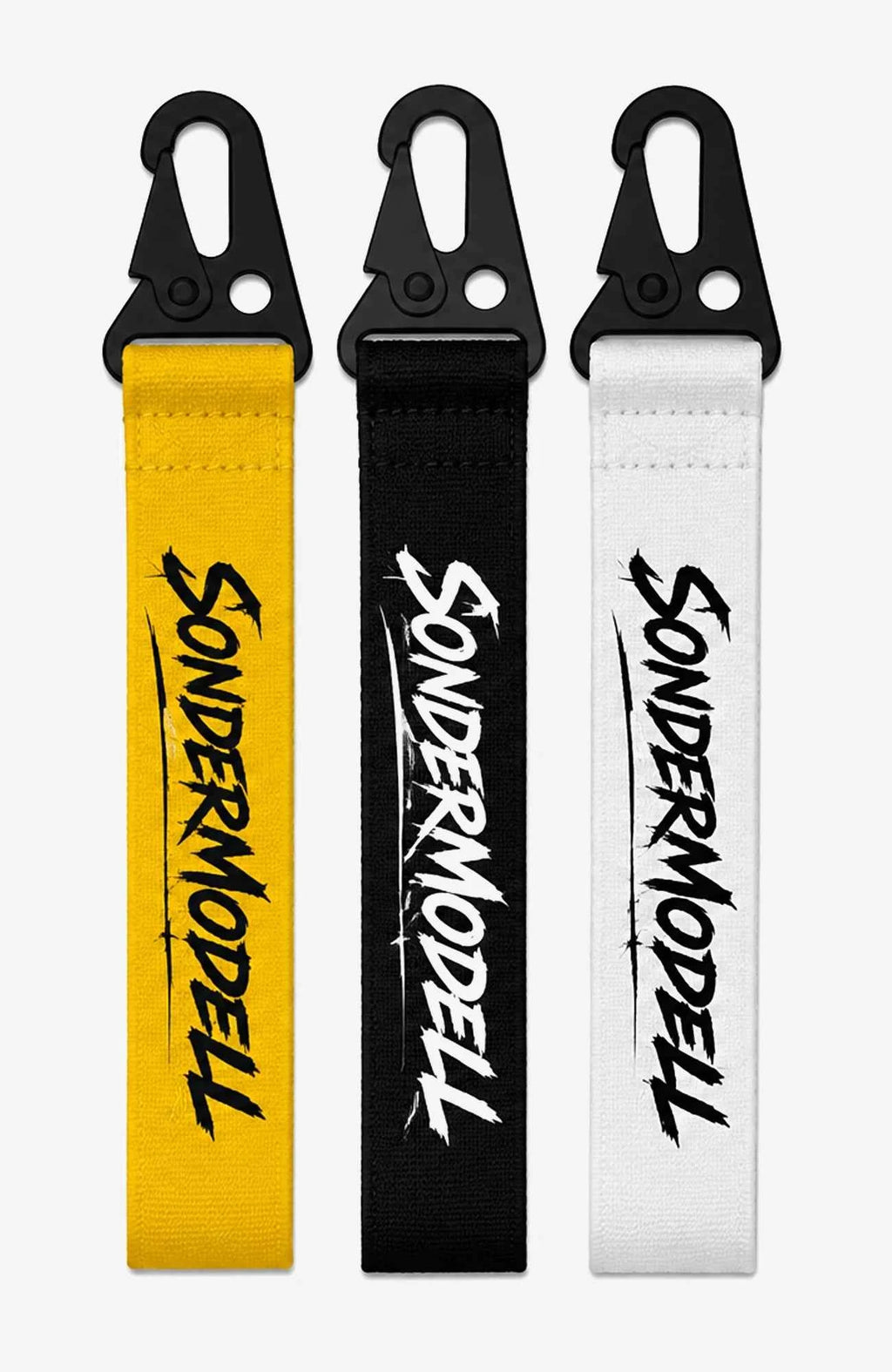 Sondermodell Schlüsselanhänger | Premium Schlüsselband mit Karabiner | Gelb, Schwarz oder Weiß Schlüsselanhänger Schluesselanhaenger-Sondermodell-3erBild-EnrolDesign-EnrolShop