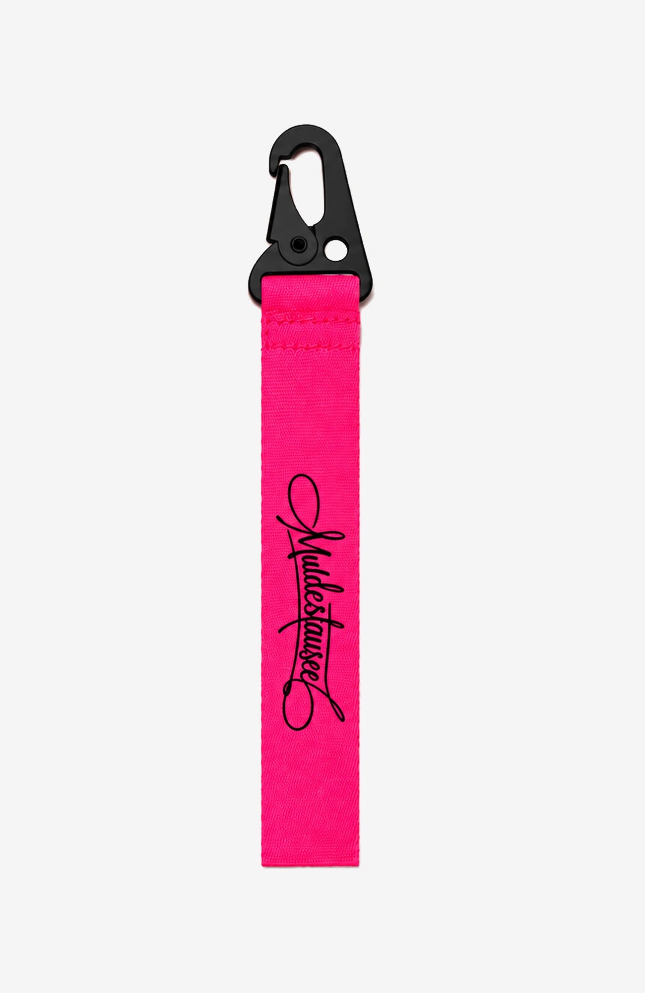 Muldestausee Script Schlüsselanhänger | Premium Schlüsselband mit Karabiner | Pink, Schwarz oder Weiß