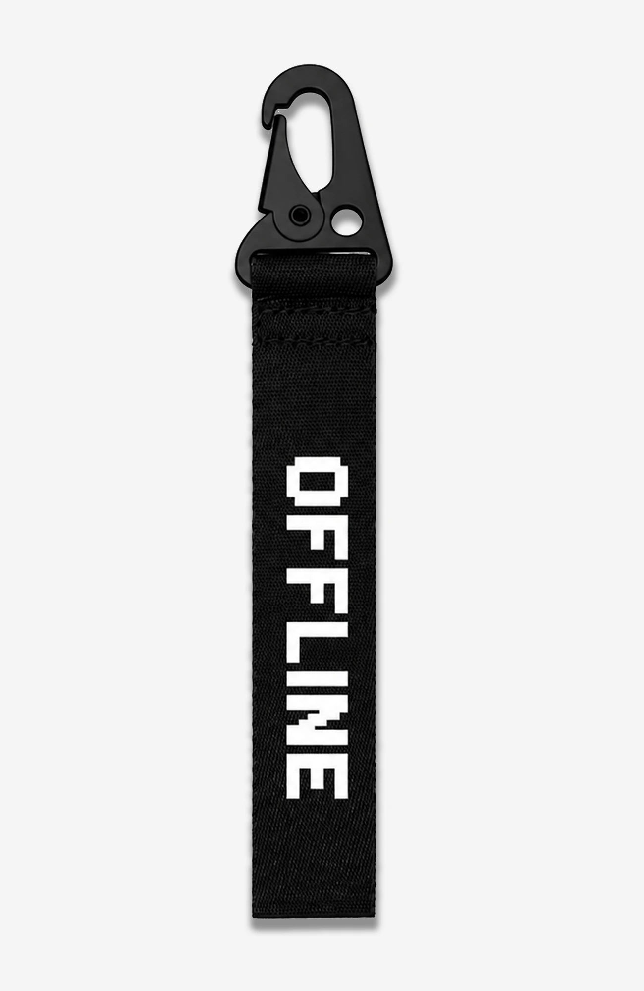 Offline Schlüsselanhänger | Premium Schlüsselband mit Karabiner | Blau, Schwarz oder Weiß