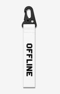 Offline Schlüsselanhänger | Premium Schlüsselband mit Karabiner | Blau, Schwarz oder Weiß