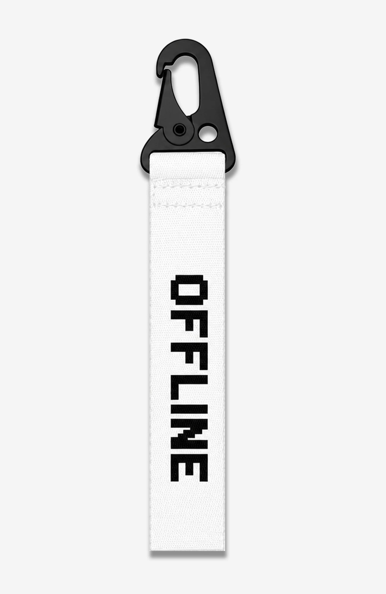 Offline Schlüsselanhänger | Premium Schlüsselband mit Karabiner | Blau, Schwarz oder Weiß