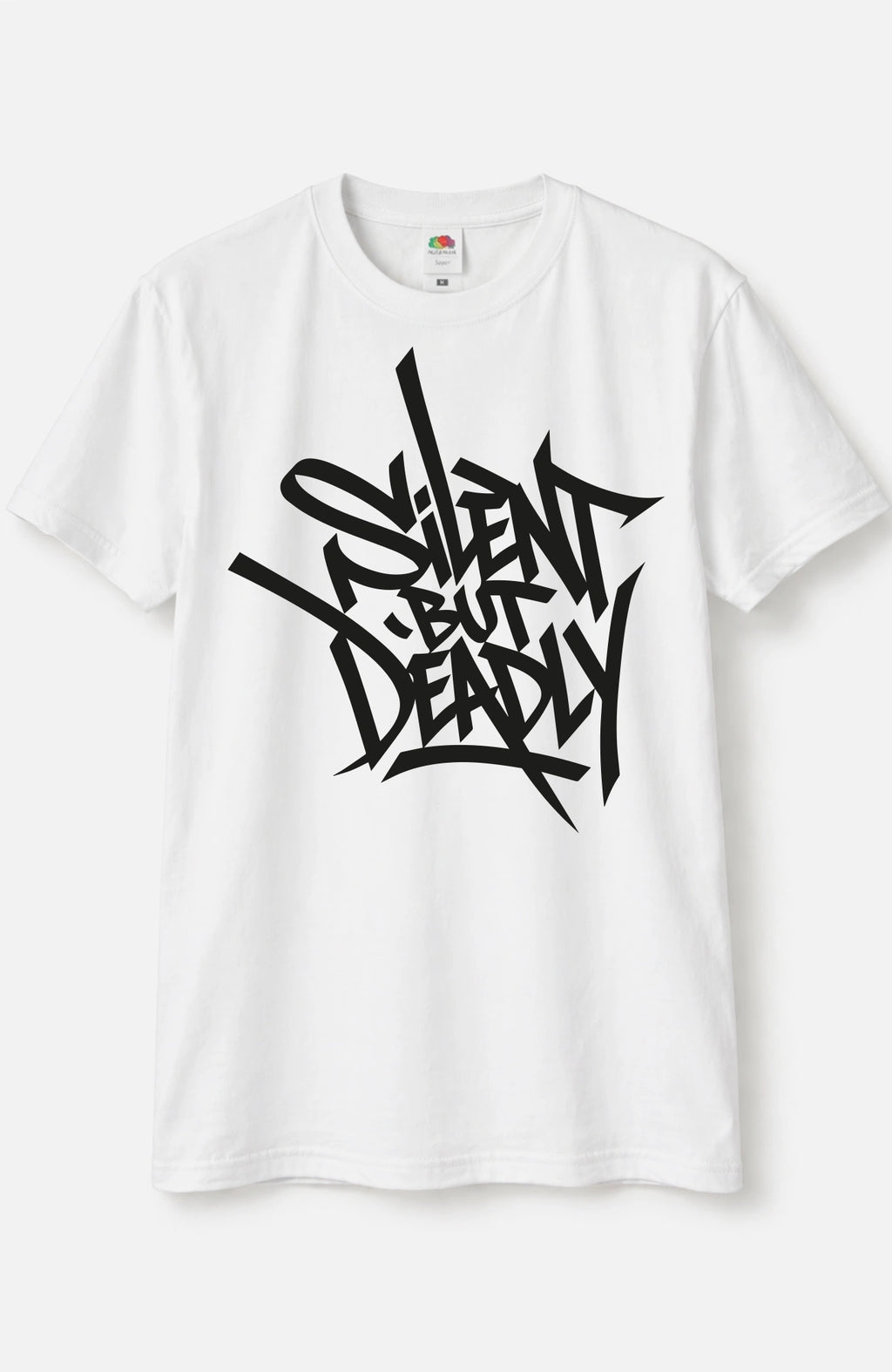 Silent But Deadly T-Shirt – Streetwear Shirt Weiß Shirt SilentbutDeadly-EnrolDesign-streetwear-tshirt-weiss-Frontwebp