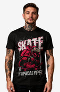 Skate the Apocalypse T-Shirt – Skater Shirt Schwarz Shirt Skate-the-Apocalypse-streetwear-Skater_Shirt_-_Black-Mann-Model-01