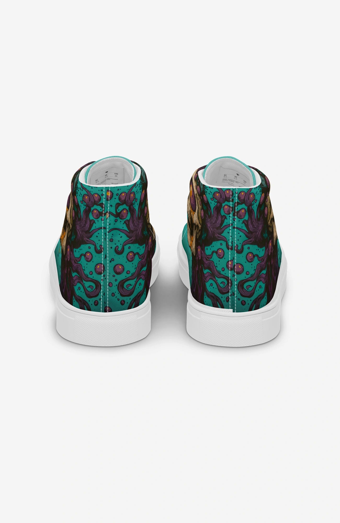 Toxic Skull High Tops | Herren Sneaker Skull-high-top-sneaker-Green-streetwear-bunt-canvas-enroldesign-02