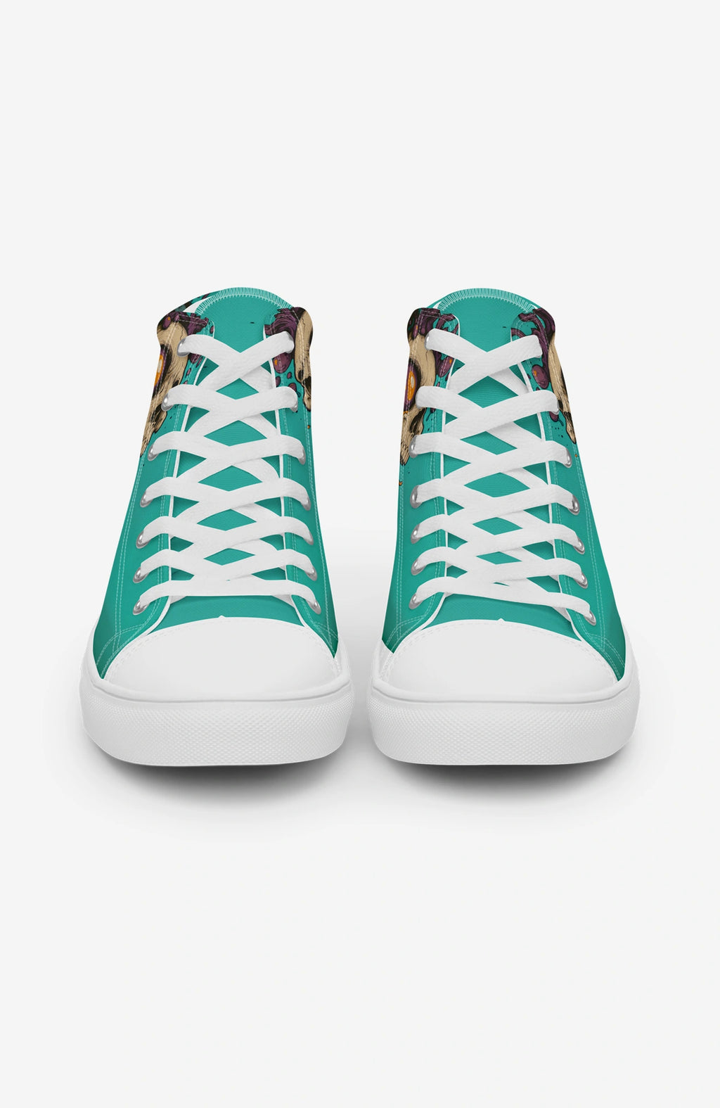 Toxic Skull High Tops | Herren Sneaker Skull-high-top-sneaker-Green-streetwear-bunt-canvas-enroldesign-03