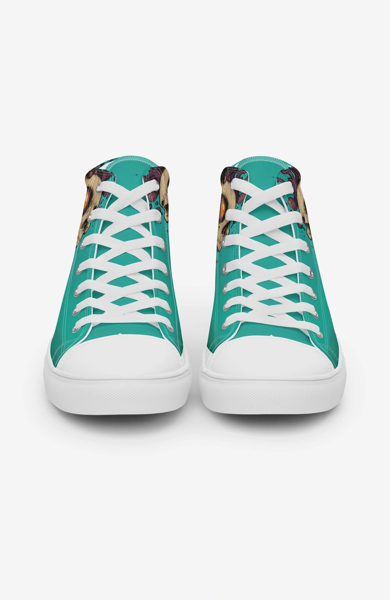 Toxic Skull High Tops | Herren Sneaker Skull-high-top-sneaker-Green-streetwear-bunt-canvas-enroldesign-03