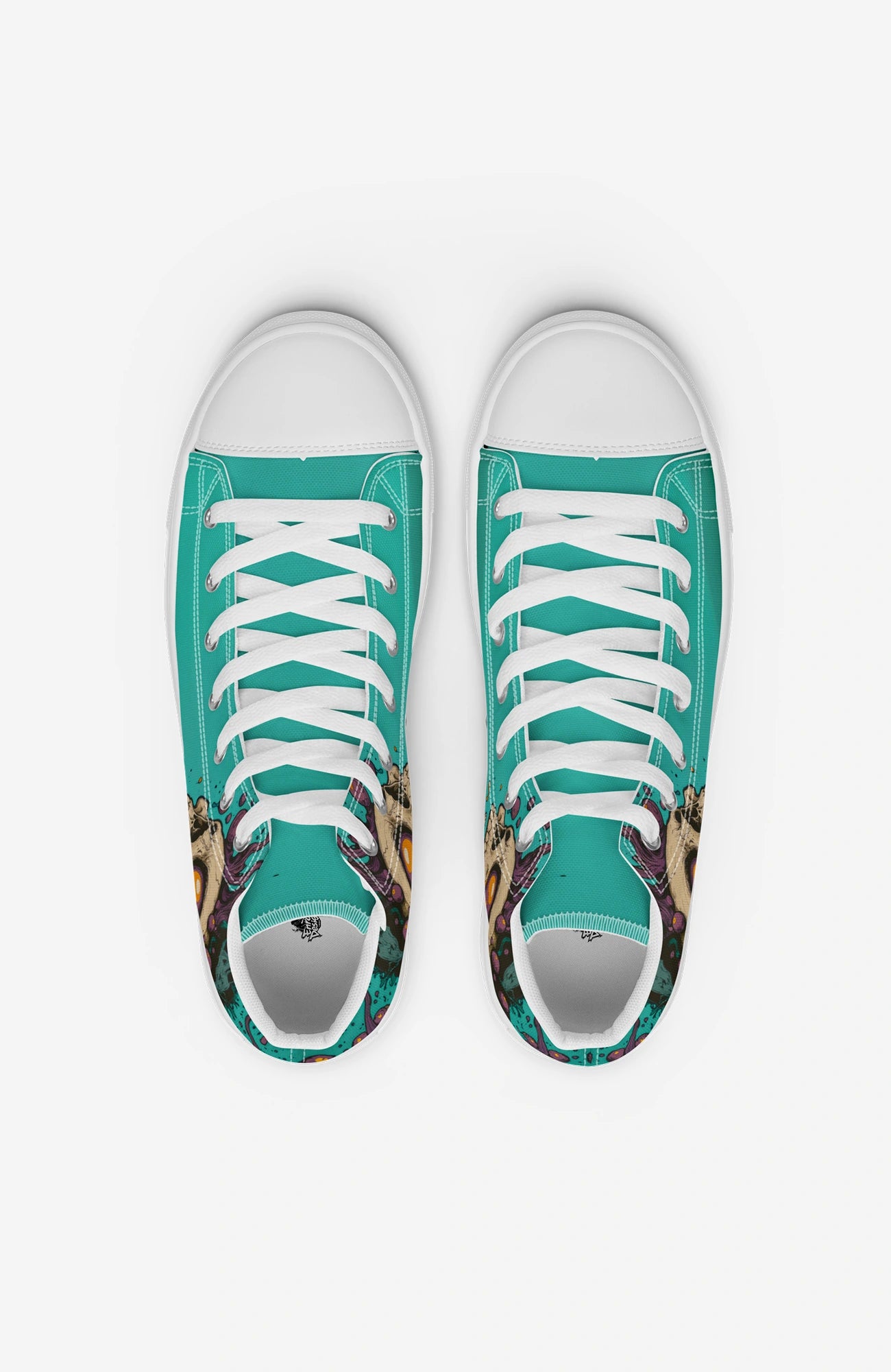 Toxic Skull High Tops | Herren Sneaker Skull-high-top-sneaker-Green-streetwear-bunt-canvas-enroldesign-06