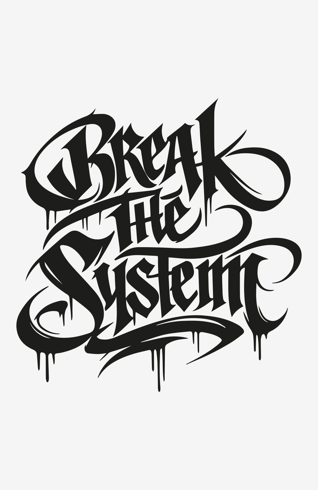 Break The System – Look Bundle - Shirt + Sticker Bundle Sticker-Break-the-System-EnrolDesign