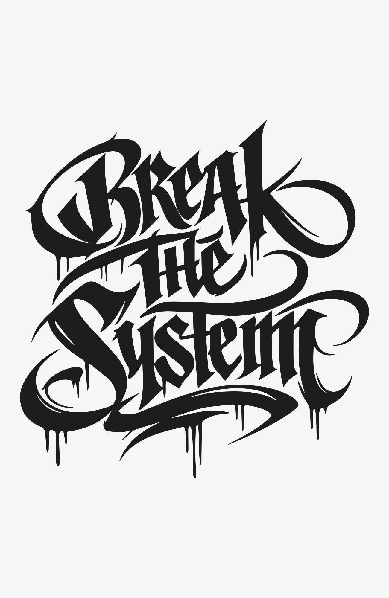 Break The System – Look Bundle - Shirt + Sticker Bundle Sticker-Break-the-System-EnrolDesign