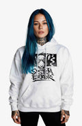 System Error Hoodie – White Edition Hoodie SystemError-EnrolDesign-streetwear-Hoodie-white--Front.-Famale-EnrolShop.-Model01