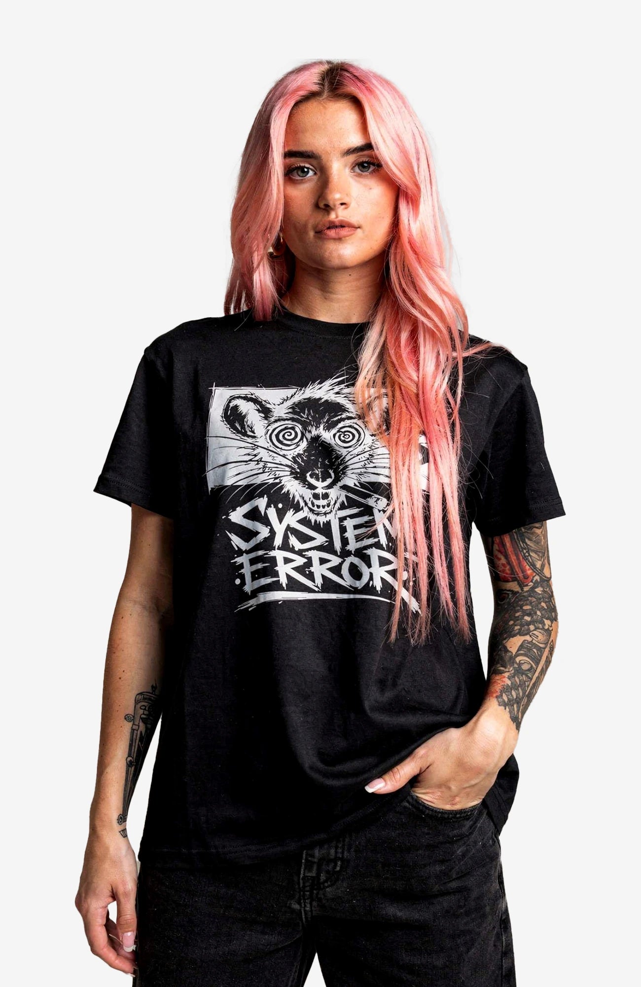 System Error T-Shirt – Black Edition Shirt SystemError-EnrolDesign-streetwear-T-Shirt-black-Front-EnrolShop-Model1