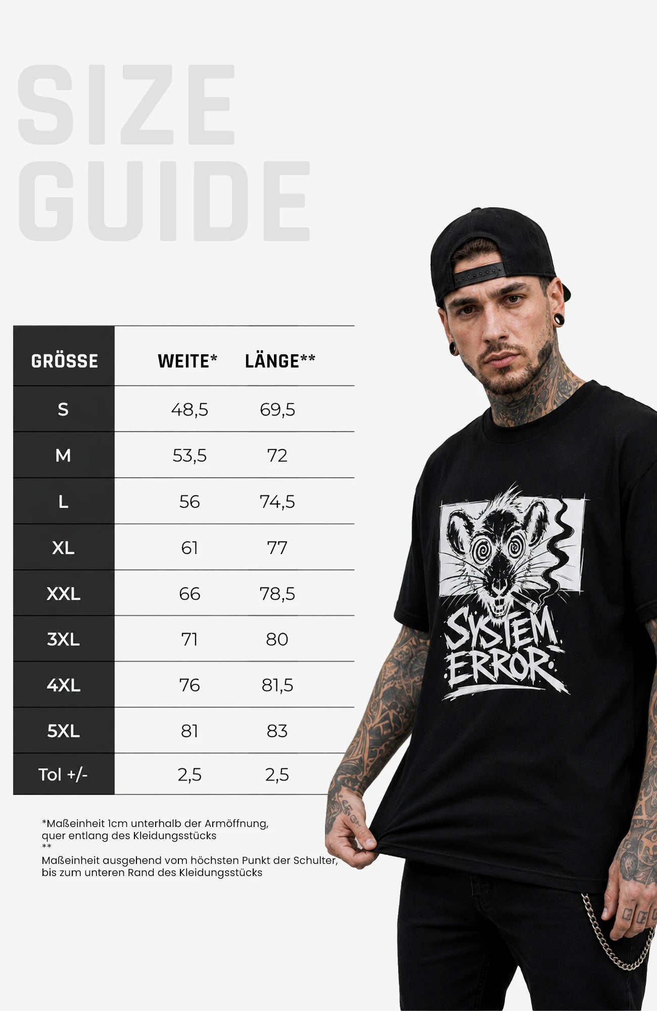 System Error | T-Shirt | Herren | Black Edition Shirt SystemError-EnrolDesign-streetwear-skater-T-Shirt-Black-Front-EnrolShop-Mann04-SkatershirtSizeGuide