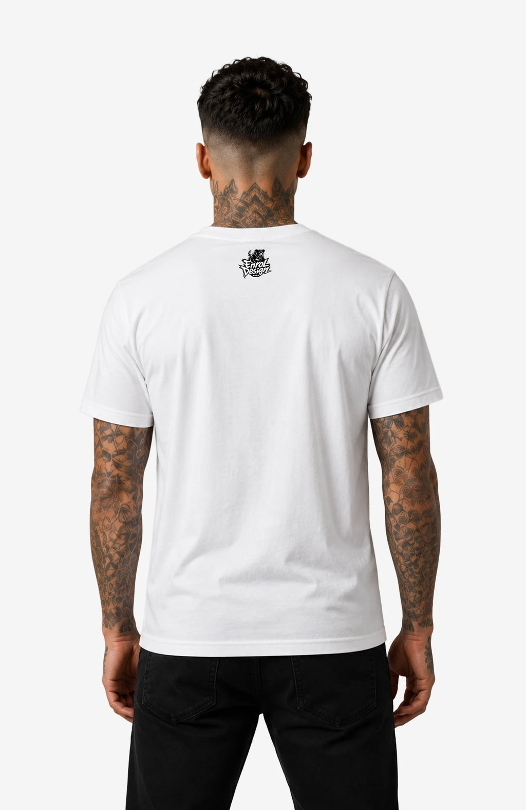 System Error | T-Shirt | Herren | White Edition Shirt SystemError-EnrolDesign-streetwear-skater-T-Shirt-white-Back-EnrolShop-Mann01-Skatershirt