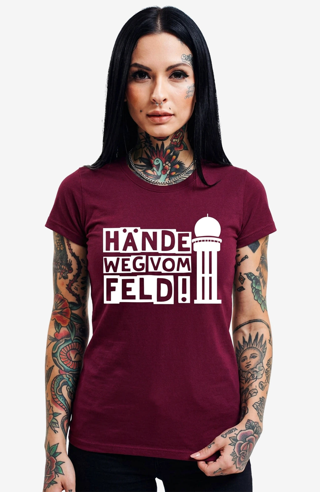 Hände weg vom Feld! | Turm |T-Shirt | Unisex | Tempelhofer Feld Berlin Statement Shirt