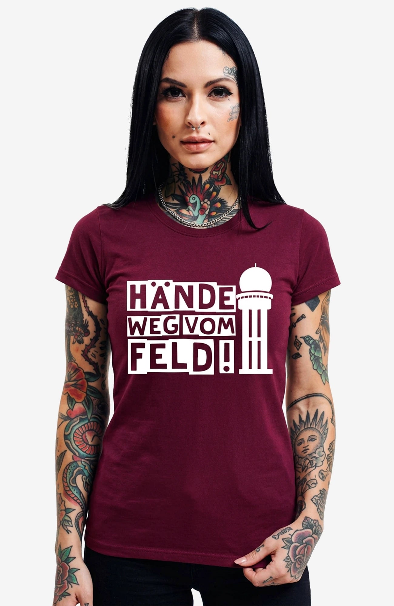 Hände weg vom Feld! | Turm |T-Shirt | Unisex | Tempelhofer Feld Berlin Statement Shirt