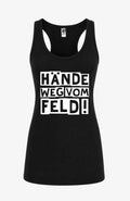 Hände weg vom Feld! | Tank Top | Damen | Tempelhofer Feld Berlin Statement Top Schwarz Tanktop Tempelhofer_Feld_-_Aermellos_-Schwarz_Front_-_EnrolDesign_-_EnrolShop