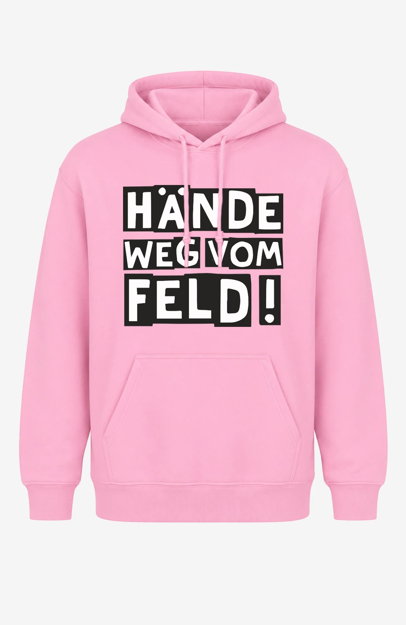 Hände weg vom Feld! | Hoodie | Unisex | Tempelhofer Feld Berlin Statement Hoodie Light Pink Hoodie Tempelhofer_Feld_-_Light_Pink_-_Sandfarben-_Front_-_EnrolDesign_-_EnrolShop