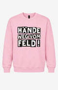 Hände weg vom Feld! | Unisex | Pullover | Tempelhofer Feld Berlin Statement Sweatshirt Light Pink Sweatshirt Tempelhofer_Feld_-_Pullover_-_Light_Pink_-_Sandfarben-_Front_-_EnrolDesign_-_EnrolShop