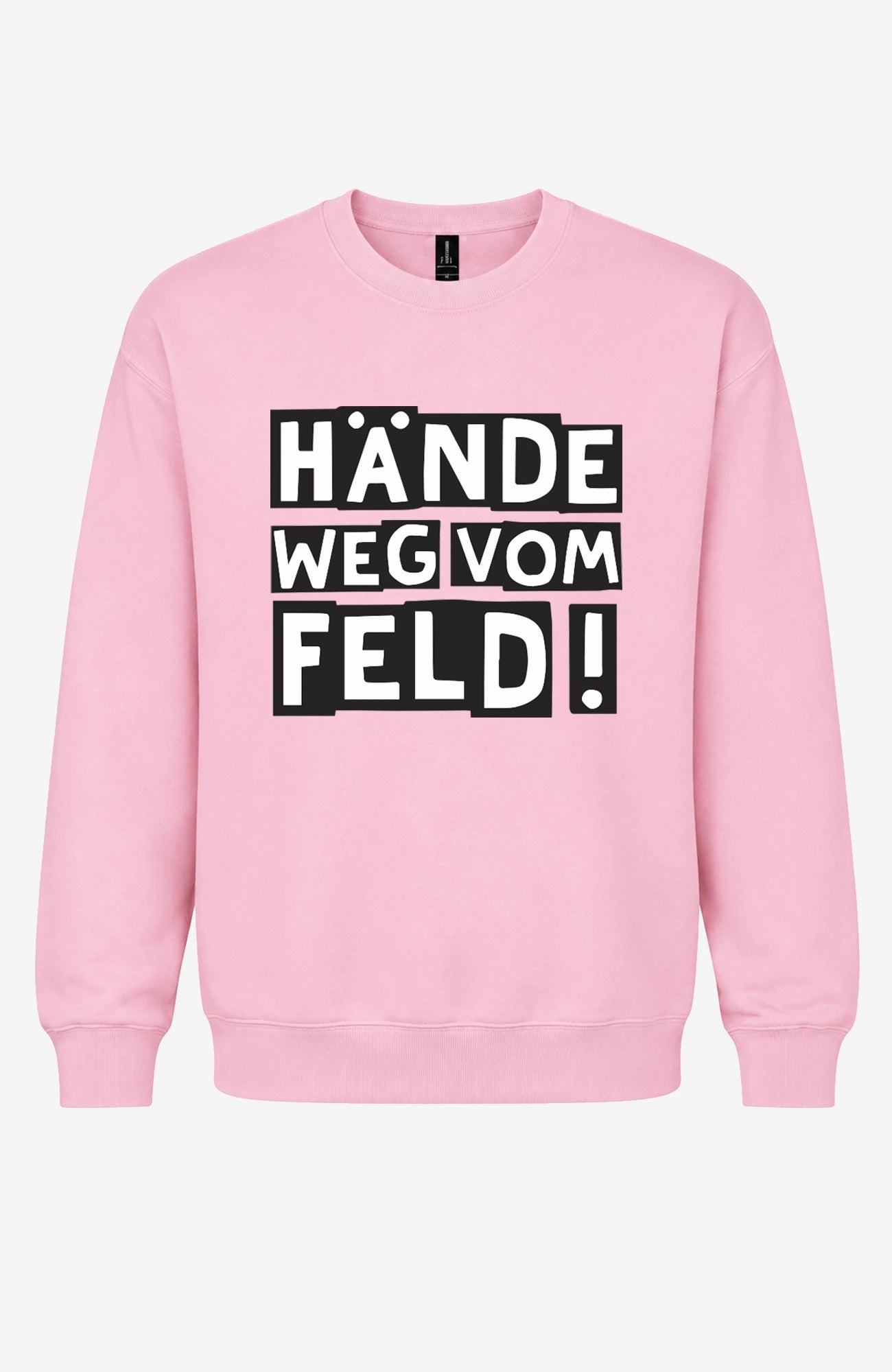 Hände weg vom Feld! | Unisex | Pullover | Tempelhofer Feld Berlin Statement Sweatshirt Light Pink Sweatshirt Tempelhofer_Feld_-_Pullover_-_Light_Pink_-_Sandfarben-_Front_-_EnrolDesign_-_EnrolShop