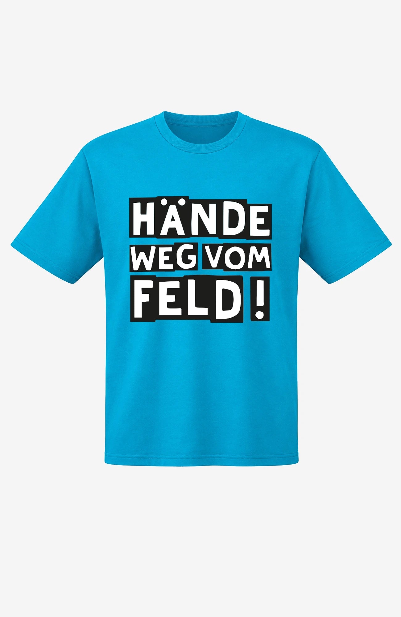 Hände weg vom Feld! | T-Shirt | Unisex | Tempelhofer Feld Berlin Statement Shirt Azure Blue Shirt Tempelhofer_Feld_-_Shirts_-_Azure_Blue_-_Front_-_EnrolDesign_-_EnrolShop