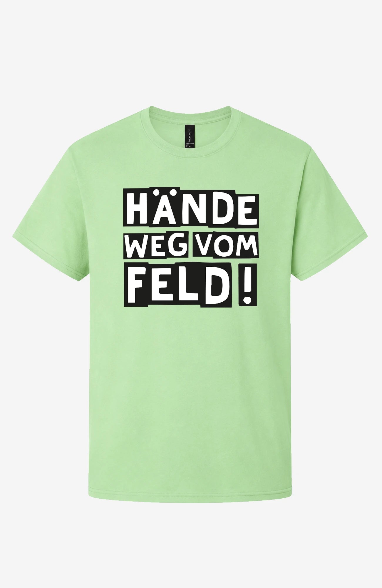 Hände weg vom Feld! | T-Shirt | Unisex | Tempelhofer Feld Berlin Statement Shirt Light Green Shirt Tempelhofer_Feld_-_Shirts_-_Light_Green_-_Front_-_EnrolDesign_-_EnrolShop