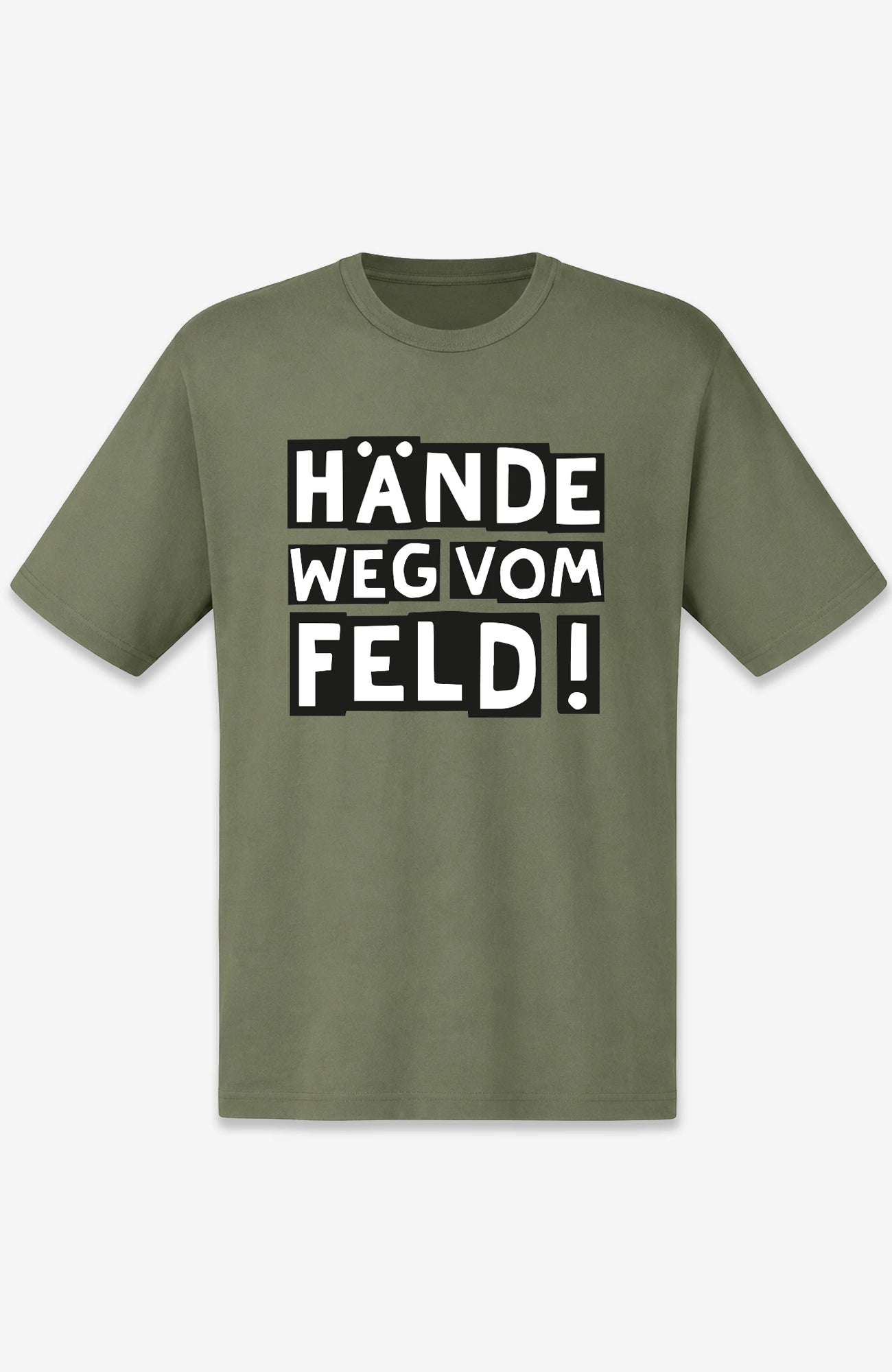 Hände weg vom Feld! | T-Shirt | Unisex | Tempelhofer Feld Berlin Statement Shirt Olive Shirt Tempelhofer_Feld_-_Shirts_-_Olive_-_Front_-_EnrolDesign_-_EnrolShop