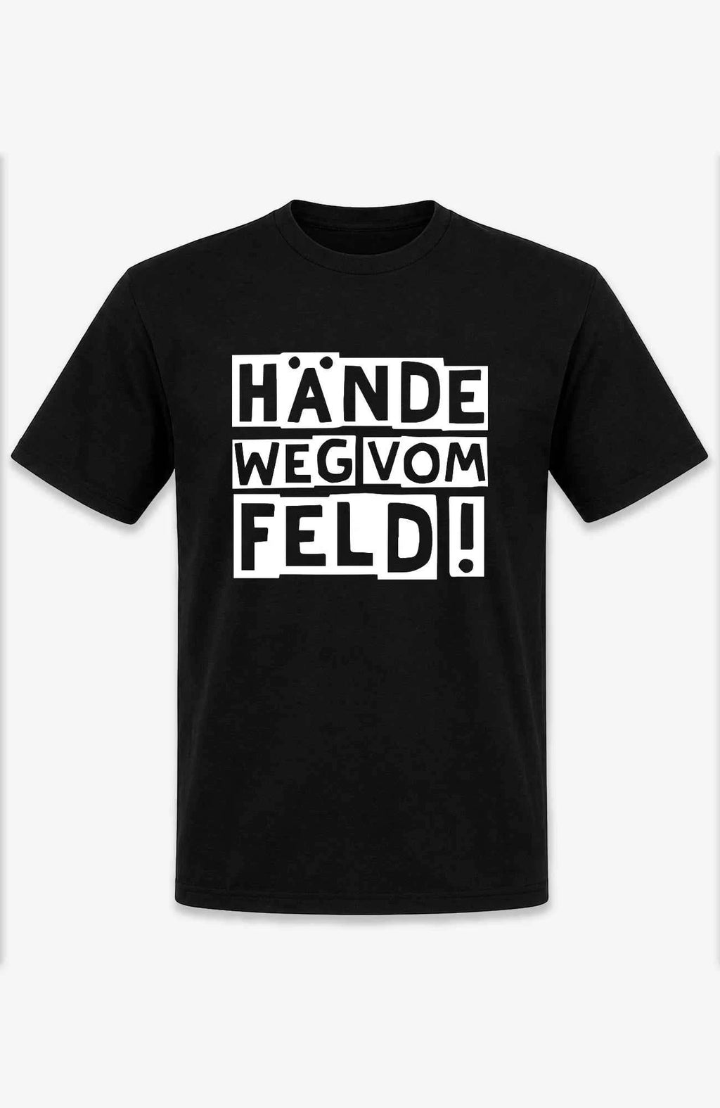 Hände weg vom Feld! | T-Shirt | Unisex | Tempelhofer Feld Berlin Statement Shirt Schwarz Shirt Tempelhofer_Feld_-_Shirts_-_Schwarz_-_Front_-_EnrolDesign_-_EnrolShop