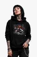 WEAK | Hoodie Damen | Schwarz Hoodie Weak-SkaterHoodie-streetwear-Hoodie-Black-Front-EnrolDesign-EnrolShopWomen01