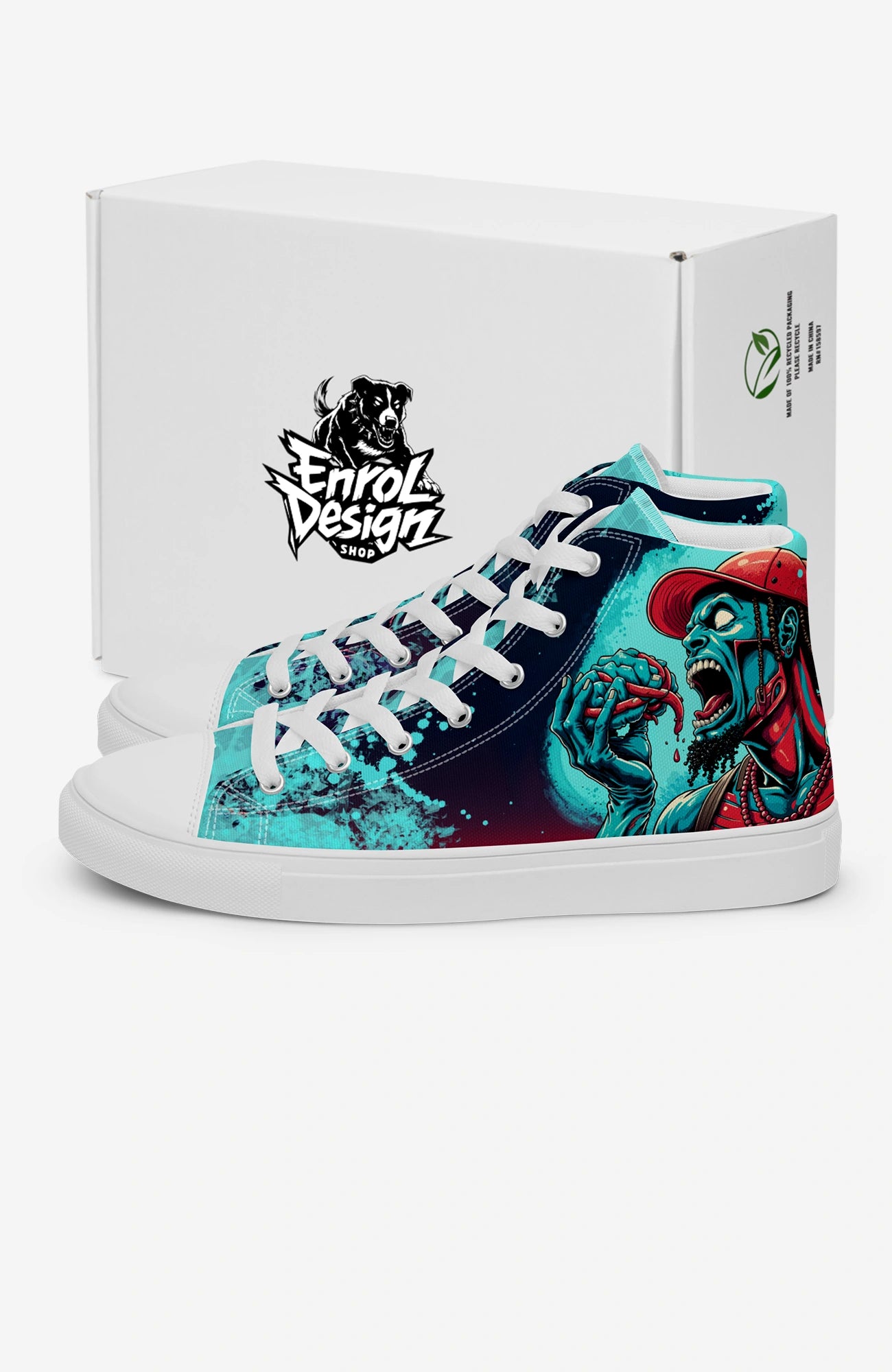 Urban Chaos High Tops | Herren Sneaker Zombie-high-top-sneaker-streetart-urban-comic-design01