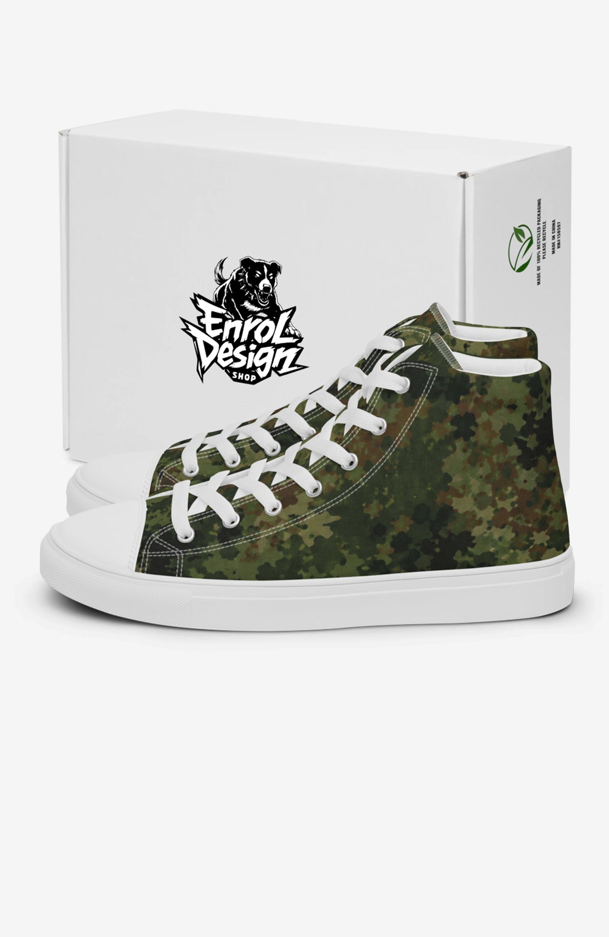 Flecktarn High Tops | Green | Herren Sneaker high-top-sneaker-flecktarn-Green-camouflage-enroldesign-enrolshop-01