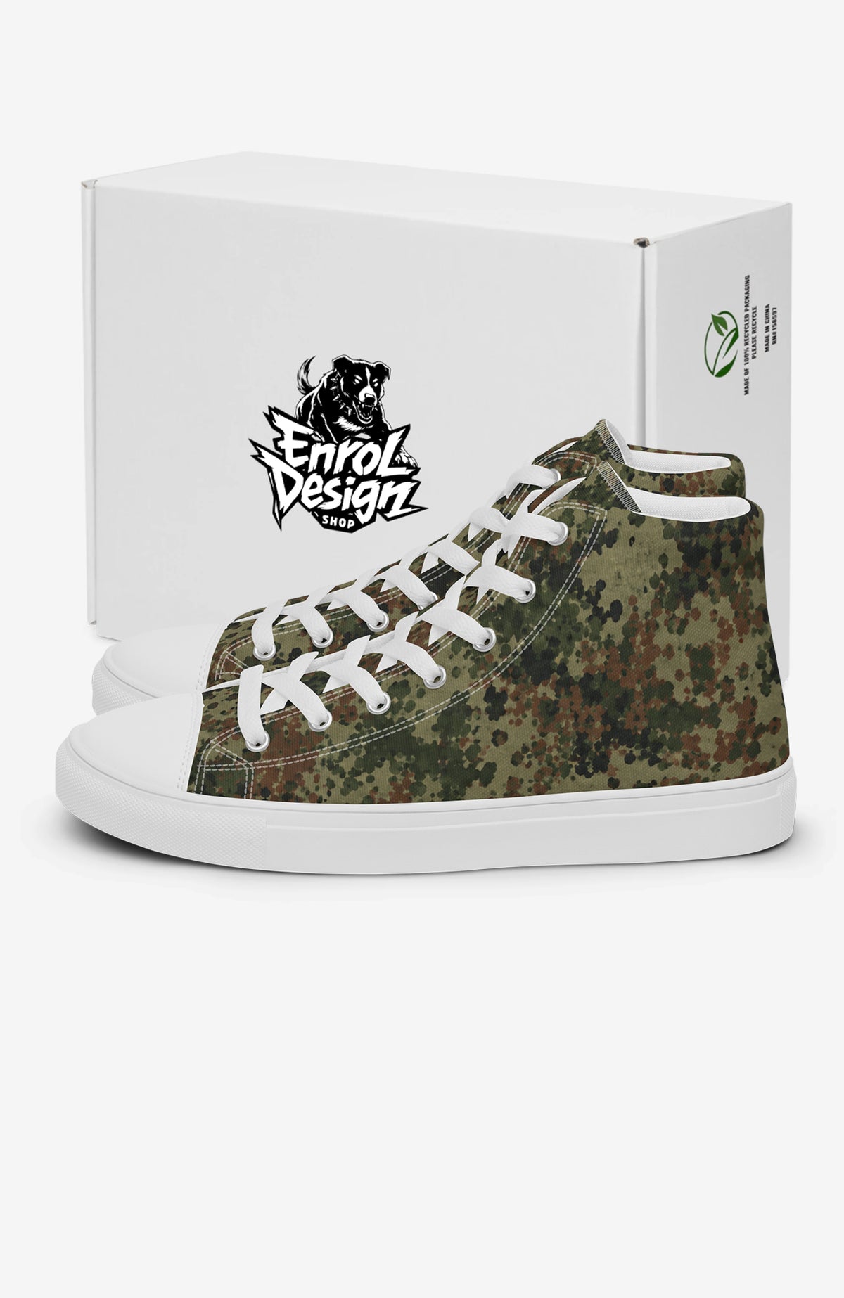 Flecktarn High Tops | Damen Sneaker high-top-sneaker-flecktarn-camouflage-enroldesign-enrolshop-01